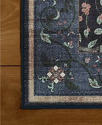 Hunter Eleanor Washable Non-Slip Printed Chenille Accent Rug