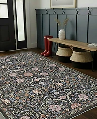 Hunter Abrabella Washable Non-Slip Printed Chenille Accent Rug