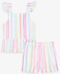 Epic Threads Toddler Girls' 12M-5T Striped Top & Shorts, 2-Piece Set, Macy's Exclusive