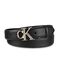 Calvin Klein Women's Ck Monogram Buckle Skinny Belt