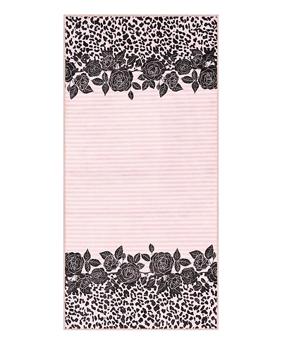 Juicy Couture Lacey Leopard Finely Soft Washable Accent Rug, 24" x 48"
