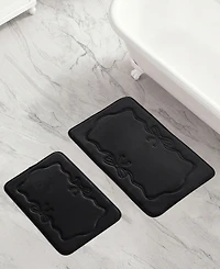 Juicy Couture Ribbon Border Quilted Memory Foam 2-Pc. Bath Mat