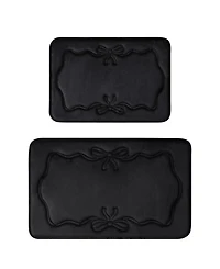 Juicy Couture Ribbon Border Quilted Memory Foam 2-Pc. Bath Mat