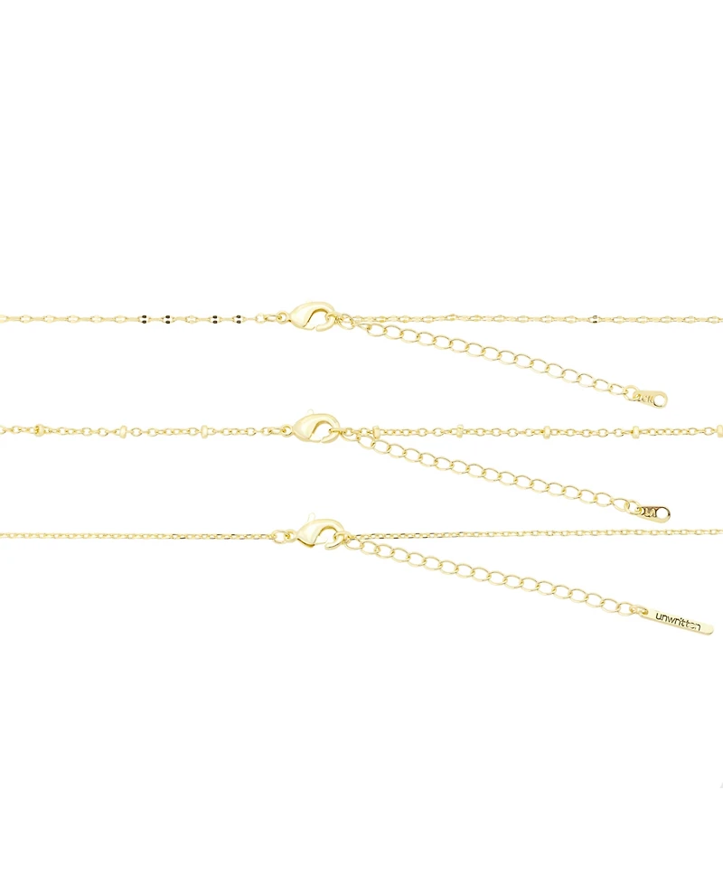 Unwritten Cubic Zirconia and Mother of Pearl Floral Pendant Trio Necklace Set