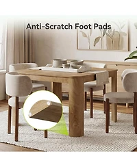 Tribesigns Square Dining Table with Rounded Corners, Modern 47" Kitchen Table for 4 People, Space Saving Dining Room Table (Only Table)