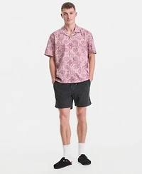 Sun Stone Mens Butler Medallion Print Camp Shirt Pull On Shorts Macys Exclusive