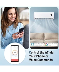Vebreda 12000 Btu 18.1 SEER2 115V Mini Split Air Conditioner with Alexa