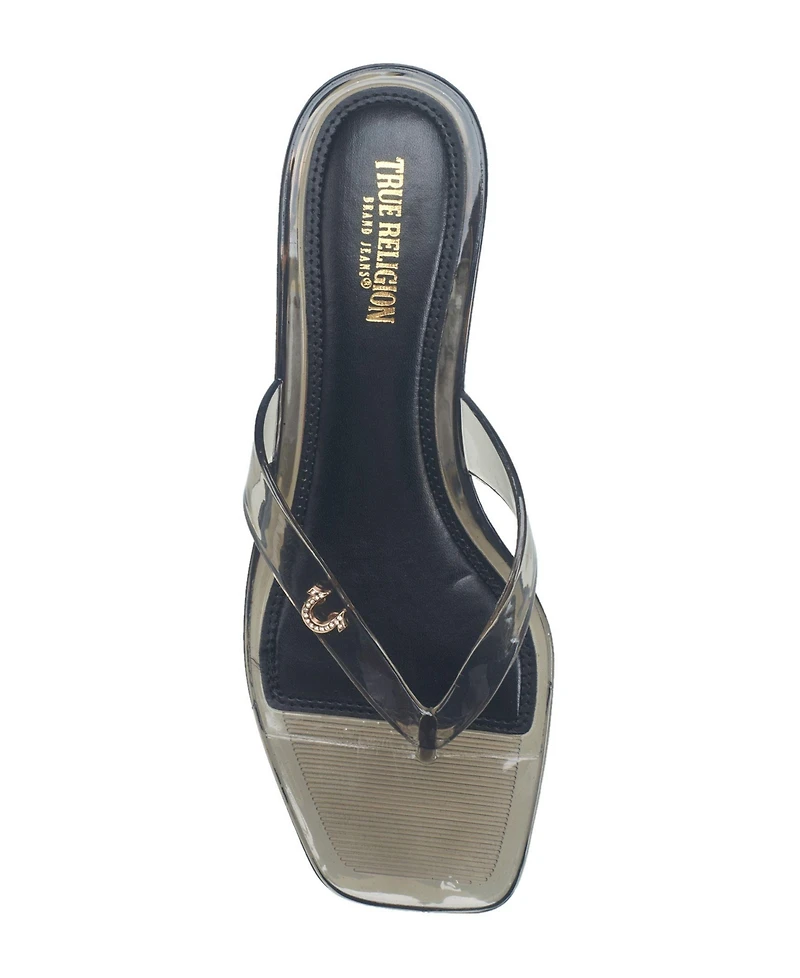 True Religion Womens Jelly Thong Strap Heel