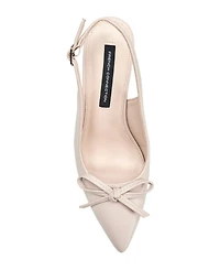 French Connection Womens Brinny Small Bow Kitten Heel