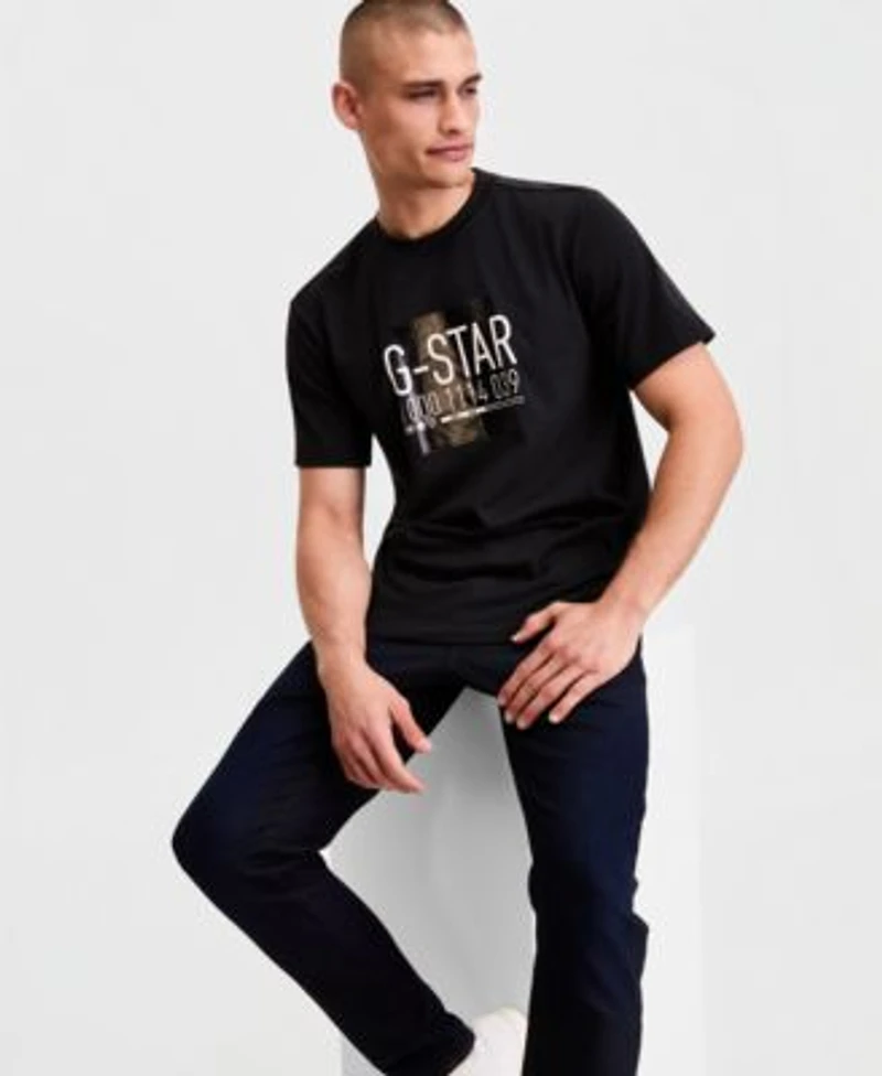 G Star Raw Mens Slim Fit Jeans District Graphic T Shirt