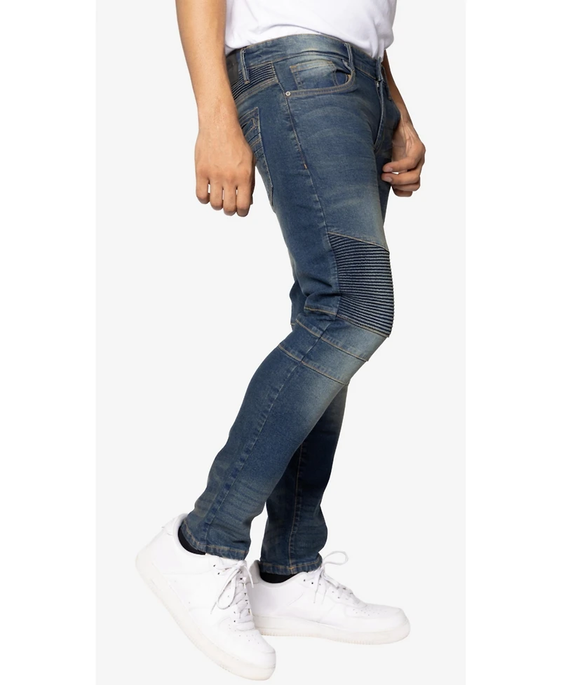 Raw X Men's Skinny Fit Moto Jeans