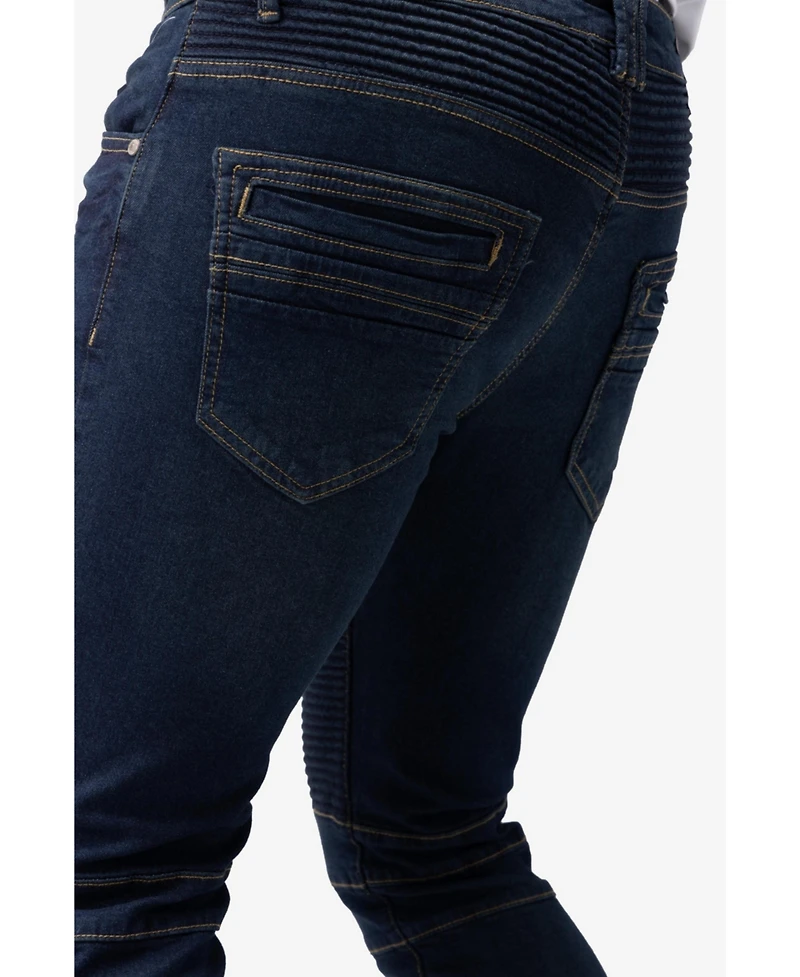 Raw X Men's Skinny Fit Moto Jeans