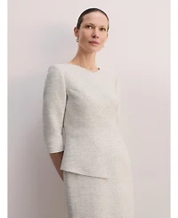 The Fold Women's Eaton Signature Tweed Dress