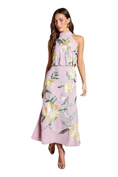 Coast Women's Floral Embroidery Midi Dress