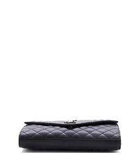 Pre-Owned Saint Laurent Medium Classic Monogram Chain Wallet Mixed Matelasse Leather