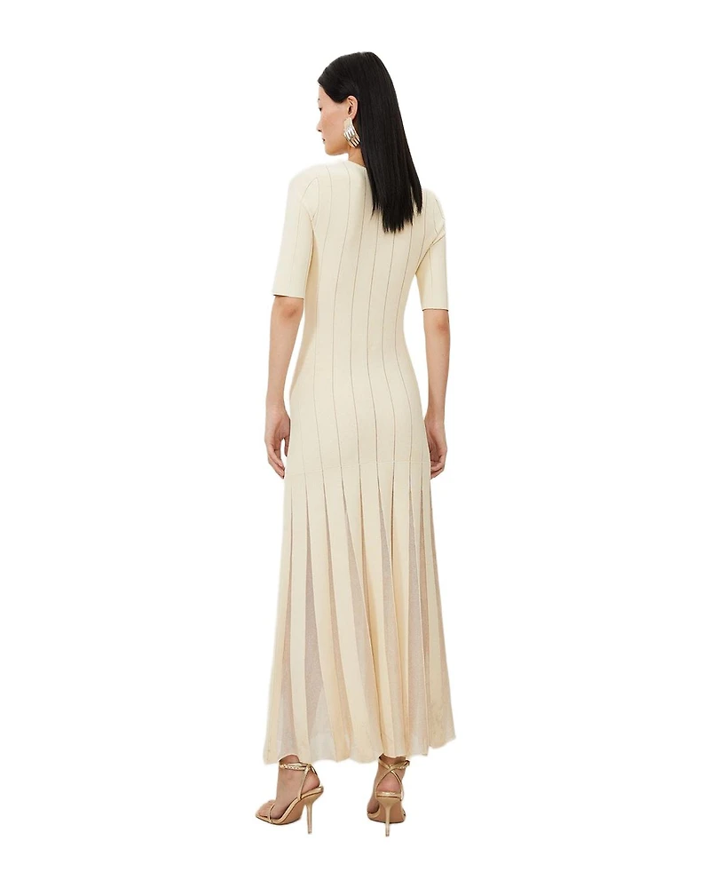 Karen Millen Women's Knit Full Skirt Midi Dress