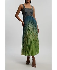 Karen Millen Women's Embellished Pleated Maxi Dress