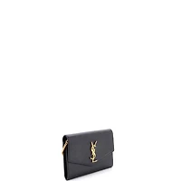 Pre-Owned Saint Laurent Uptown Chain Wallet Leather
