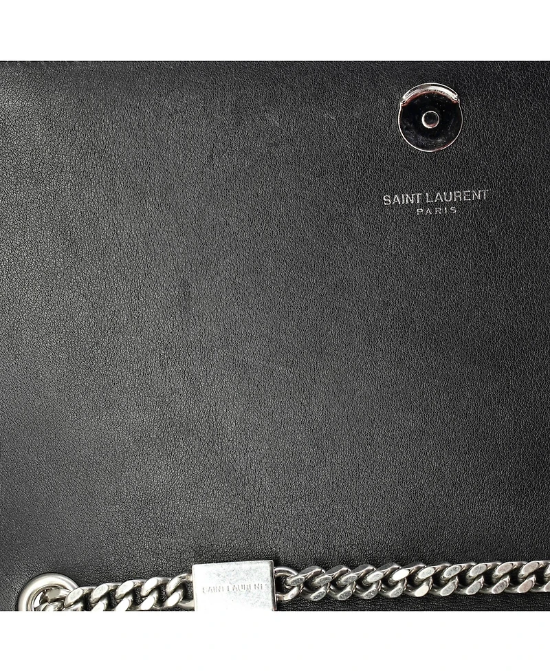 Pre-Owned Saint Laurent Medium Classic Monogram Crossbody Bag Embellished Leather