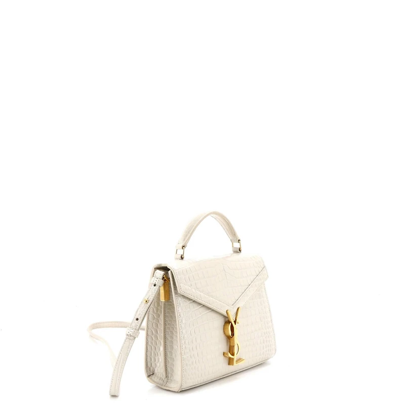 Pre-Owned Saint Laurent Mini Cassandra Top Handle Bag Embossed Leather