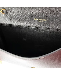 Pre-Owned Saint Laurent Uptown Chain Wallet Leather