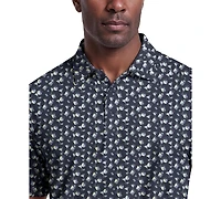 Pga Tour Men's Ombre Cocktail Print Short-Sleeve Polo Shirt