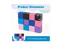 Slickblue Kids Soft Foam Climbing Blocks Set of 12 Pieces for Indoor Play and Learning