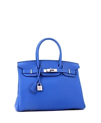 Pre-Owned HERMES Birkin 30 Handbag Verso Clemence with Palladium Hardware