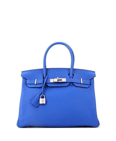 Pre-Owned HERMES Birkin 30 Handbag Verso Clemence with Palladium Hardware