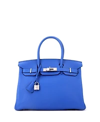 Pre-Owned HERMES Birkin 30 Handbag Verso Clemence with Palladium Hardware