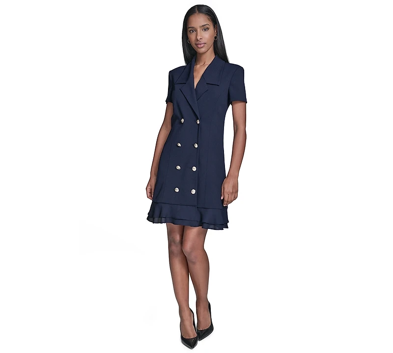Karl Lagerfeld Paris Women's Short-Sleeve Blazer Dress