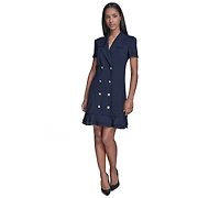 Karl Lagerfeld Paris Women's Short-Sleeve Blazer Dress