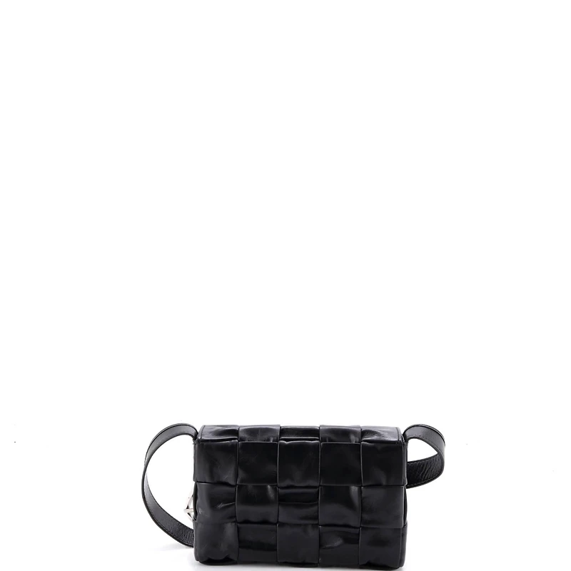 Pre-Owned Bottega Veneta Cassette Crossbody Bag Maxi Intrecciato Leather
