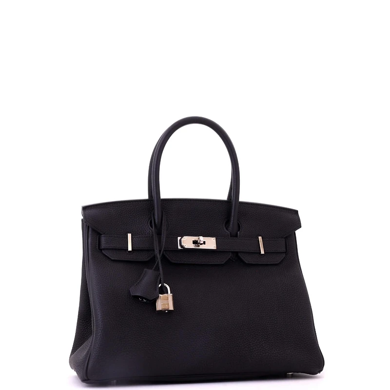 Pre-Owned HERMES Birkin Handbag Togo with Palladium Hardware