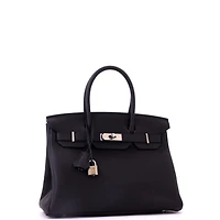 Pre-Owned HERMES Birkin Handbag Togo with Palladium Hardware