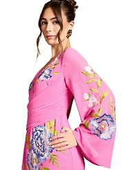 Coast Women's Embroidered V-Neck Wrap Dress
