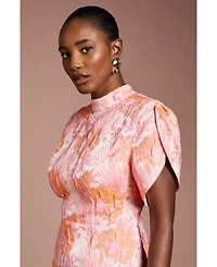 Coast Women's Puff Sleeve Jacquard Mini Dress