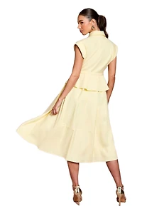 Coast Women's Peplum Detail Belted Shirt Dress