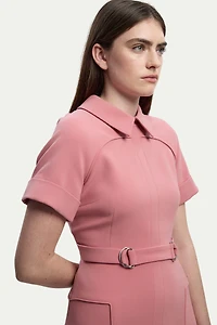 Karen Millen Women's Stretch Tab Detail Full Midi Dress