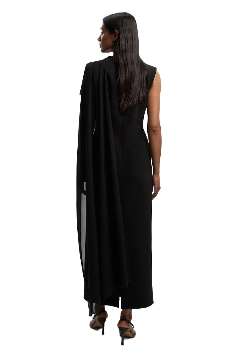 Karen Millen Women's Tailored Cape Drape Maxi Dress