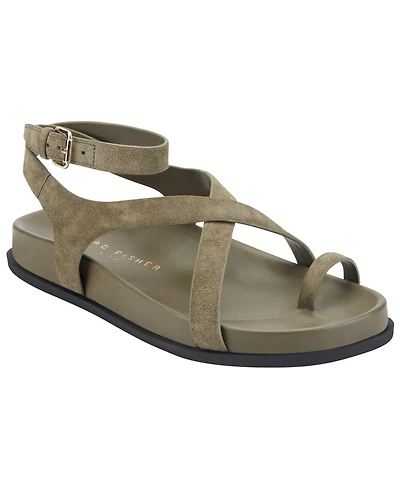 Marc Fisher Ltd Women's Bevy Strappy Flat Sandals