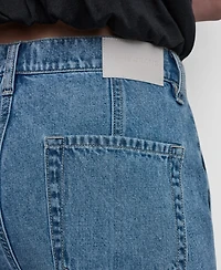 Dkny Jeans High-Rise Ankle Wide-Leg Cotton