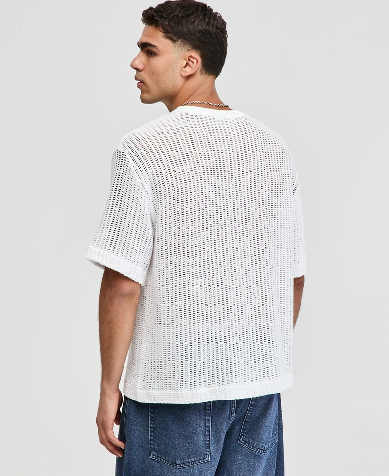 Mode of One Men's Relaxed-Fit Mesh T-Shirt, Macy's Exclusive