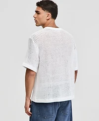 Mode of One Men's Relaxed-Fit Mesh T-Shirt, Macy's Exclusive