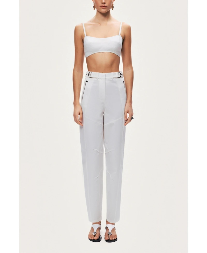 Nocturne Women's High-Waist Tailored Tapered Pants