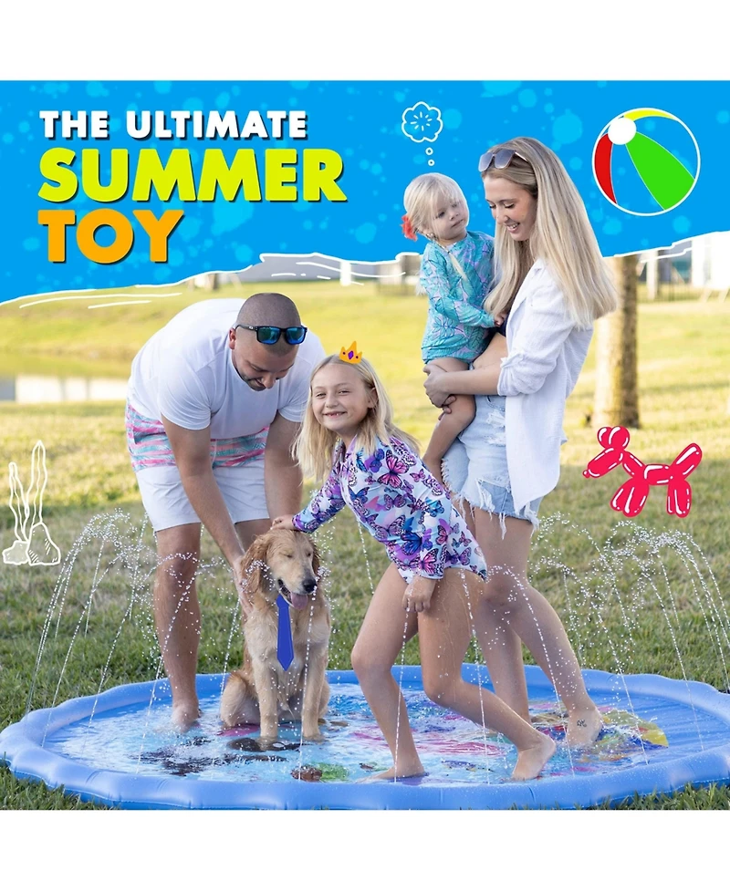 Gnuadz Splash Pad Sprinkler Pool Backyard Summer Outdoor Toys