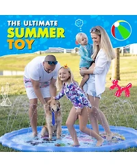 Gnuadz Splash Pad Sprinkler Pool Backyard Summer Outdoor Toys