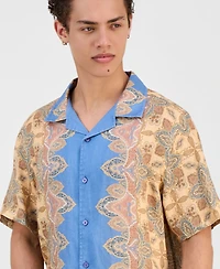 Guess Men's Napa Linen Casa Blanca Short-Sleeve Shirt