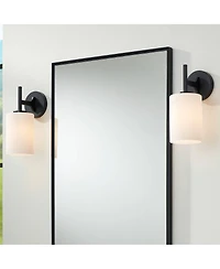 Possini Euro Design Nanni 12" High Modern Wall Sconce Light Lamp Fixture Mount Set of 2 Bathroom Bedroom Hardwired