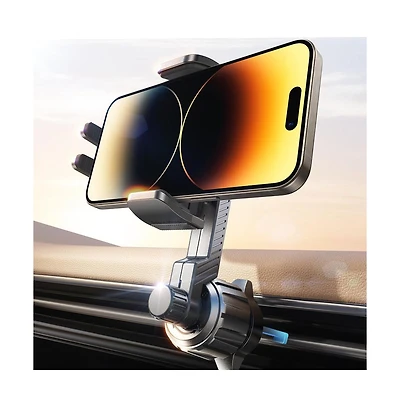 Lisen Car Vent Phone Mount, Adjustable Air Vent Holder with Extension Arm, One-Touch Release Hands-Free Mount for iPhone, Samsung, Android